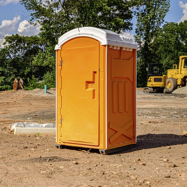 how often are the porta potties cleaned and serviced during a rental period in Benson